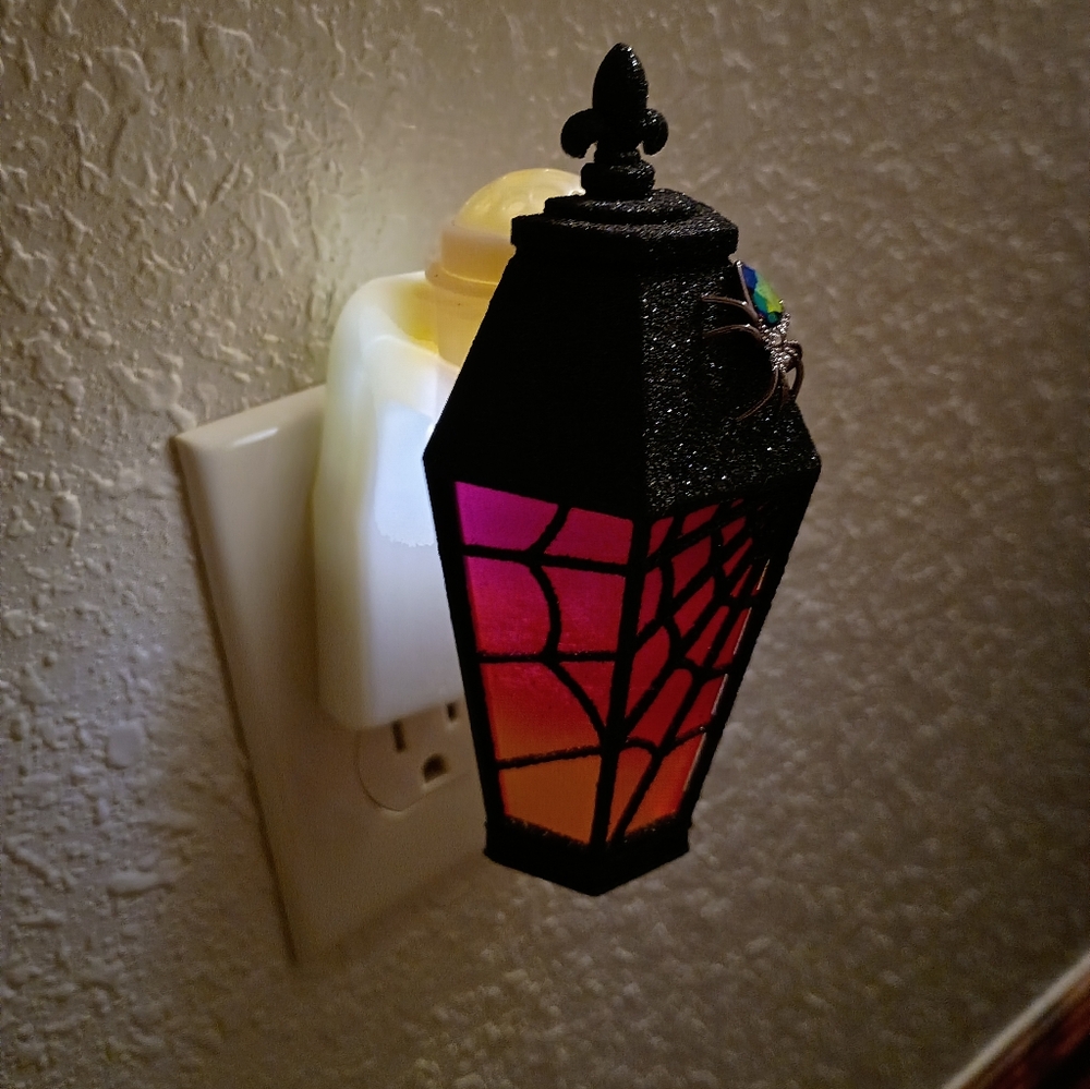 Bath And Body Works Wallflowers Halloween Lantern Spider Web Plug In Night Light